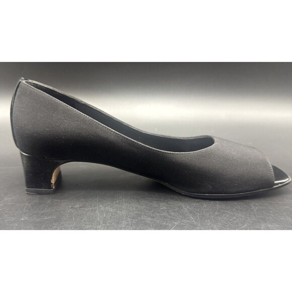 Van Eli Women’s BLACK Slip On Pumps Open Toe Casual Heeled Comfort Sz 8.5 - Picture 10 of 16